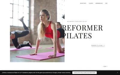 Showcase · Estudio de Pilates B2C